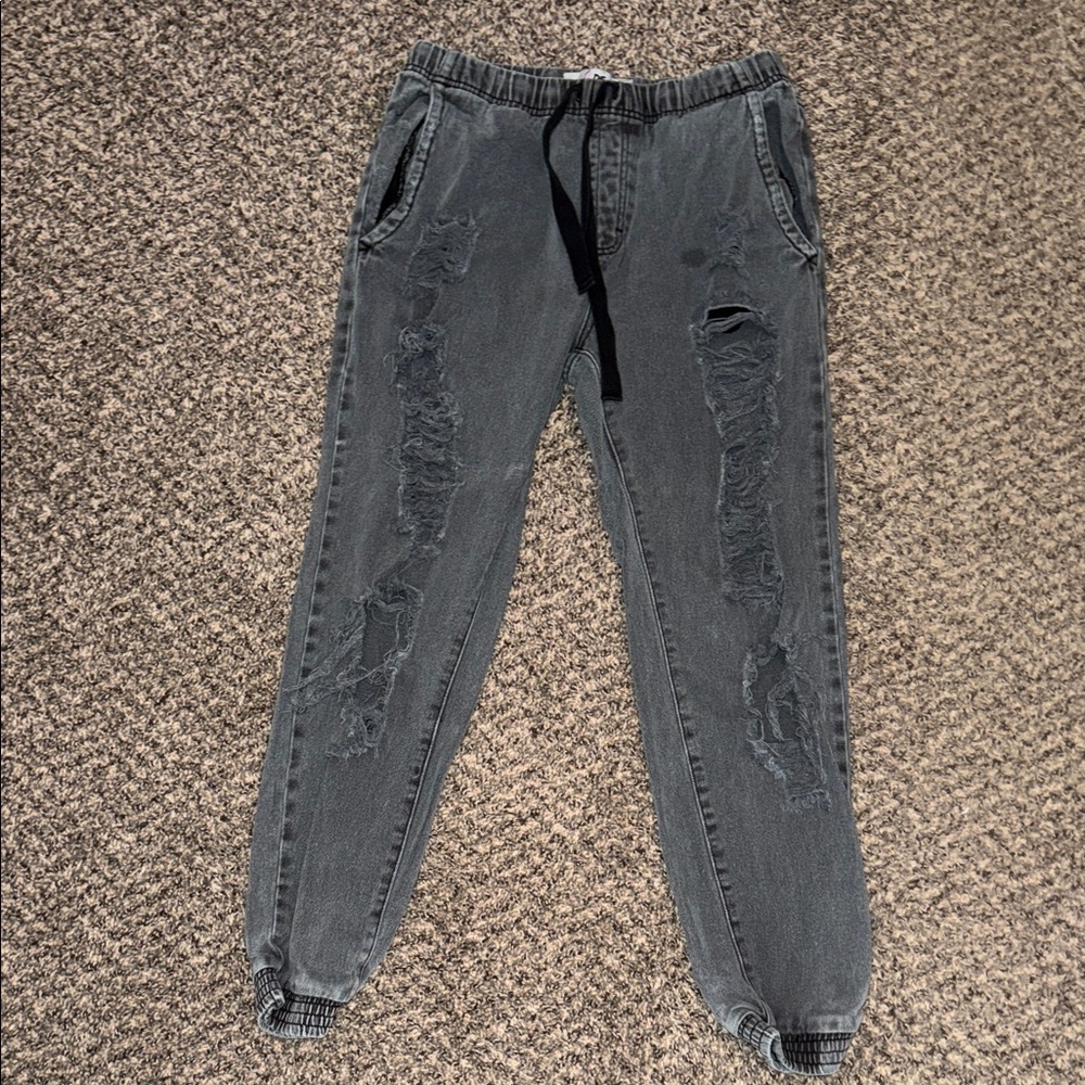 SUPRE Women's Distressed Gray Jeans